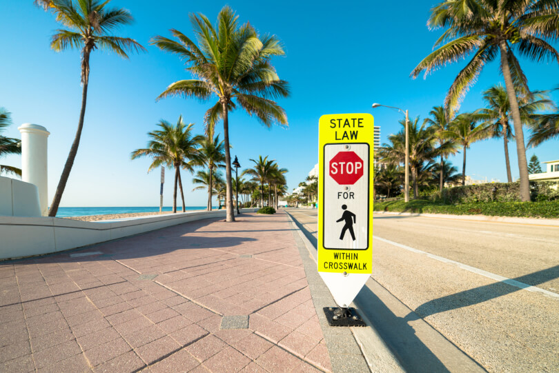 Pedestrian crosswalk in Florida