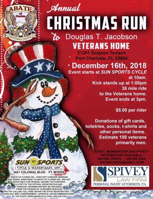 Spivey Law Firm Supports ABATE 2018 Annual Veterans' Ride