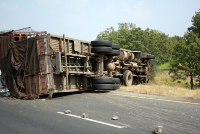 Overturned Truck