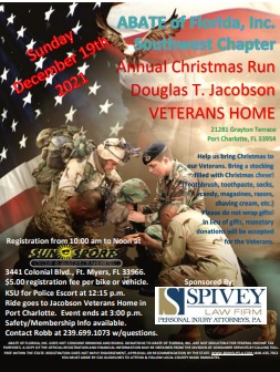 ABATE 2021 Veterans Christmas Ride - SpiveyLaw