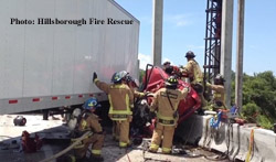 Hillsborough Fire Rescue - 18-Wheeler Accident