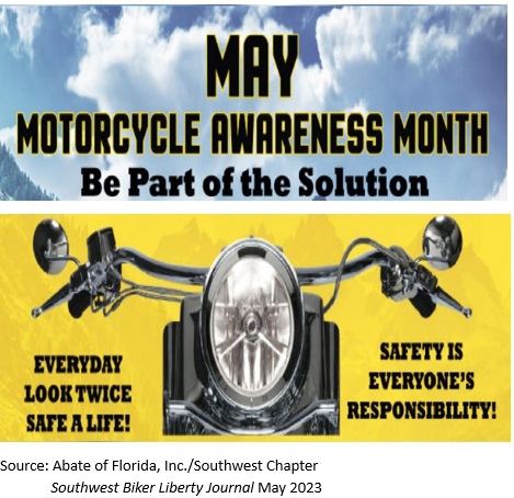 May 2023 Motorcycle Safety Awareness Month